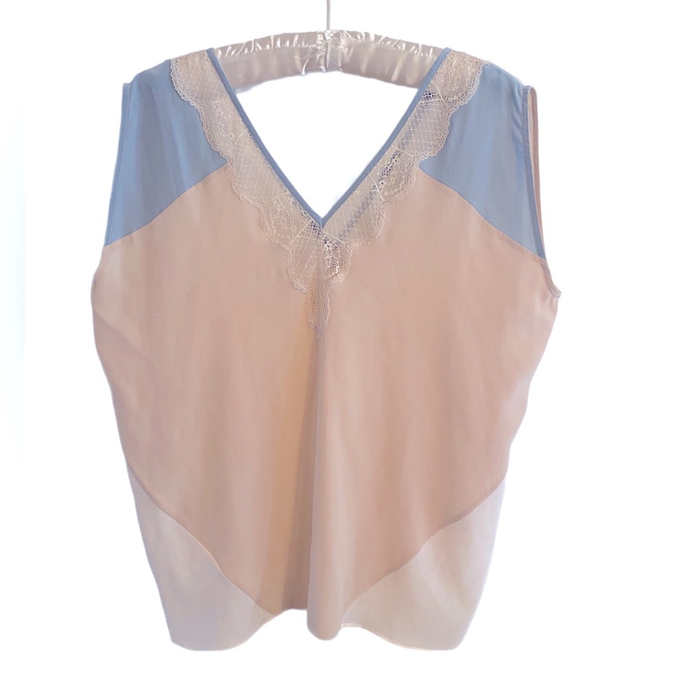 Zadig & Voltaire Trixy Patch Silk And Lace Sleeveless Top XS - Picture 2 of 4